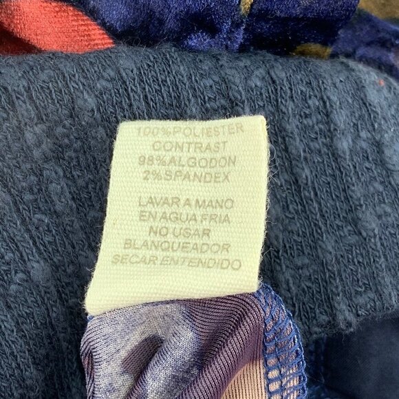 Mystree Navy Blue w/ Floral Velvet Bomber Jacket - Picture 6 of 8